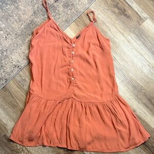 Wild Fable Orange Button-Front Romper 🎄